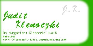 judit klenoczki business card